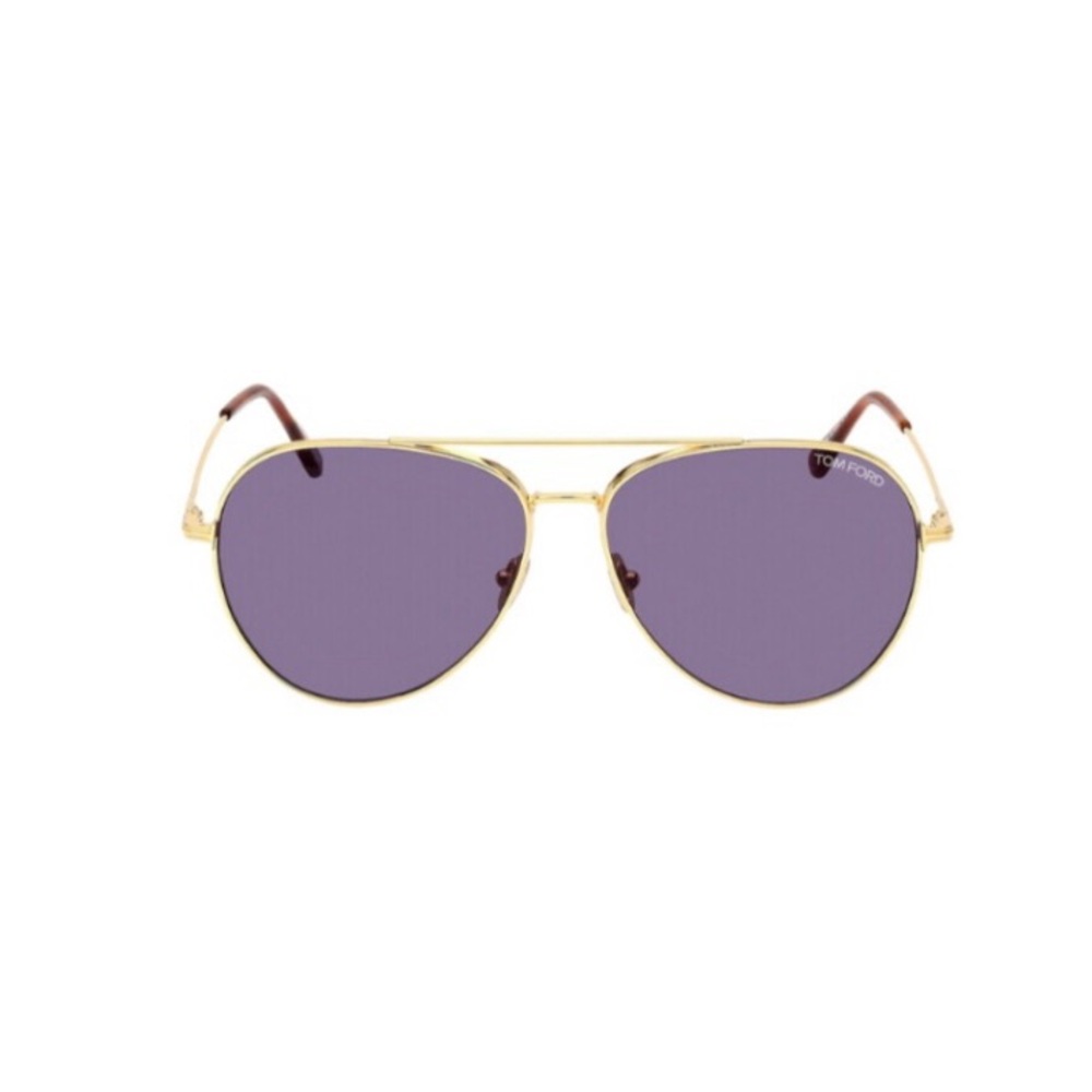 Tom Ford Gold and Purple Aviator Sunglasses